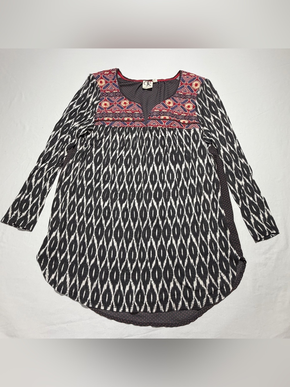 Anthropologie One September Embroidered Yoke top